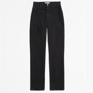 Abercrombie & Fitch Ultra High Rise 90s Straight Jean Size 31 in Saturated Black